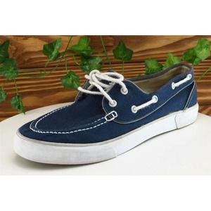 Polo by Ralph Lauren Shoes Size 9.5 D Blue Boat Shoe‎ Fabric Men Landon